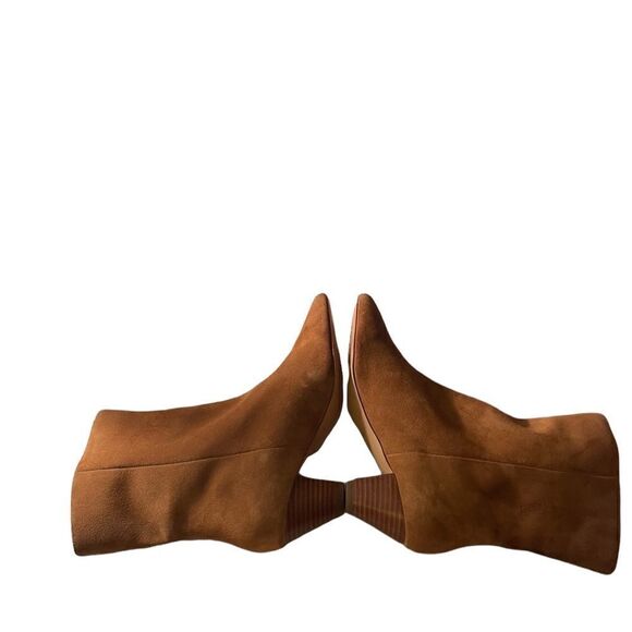 NWOT Something Navy Brown Milo Suede Ankle Sock Boots size 8.5 - Picture 4 of 12